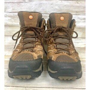 Merrell Men's J06051 Hiking Boots Brown Suede & Mesh Size 9.5 Vibram Sole
